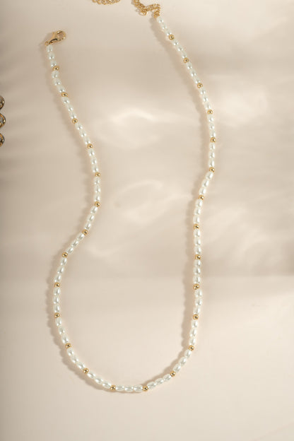 Beaded Pearl Necklace