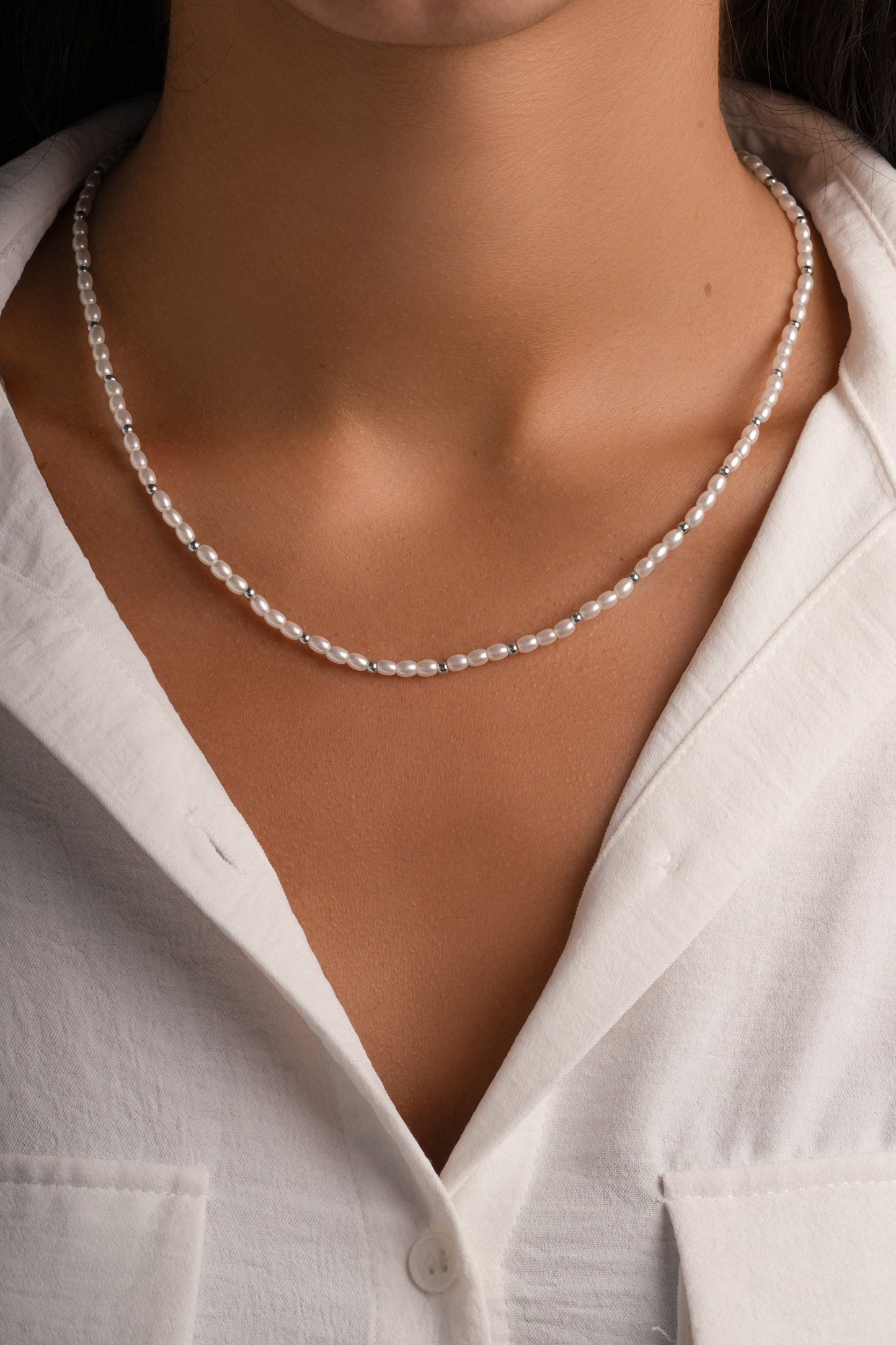 Beaded Pearl Necklace