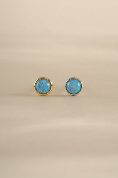 Blue Opal Studs