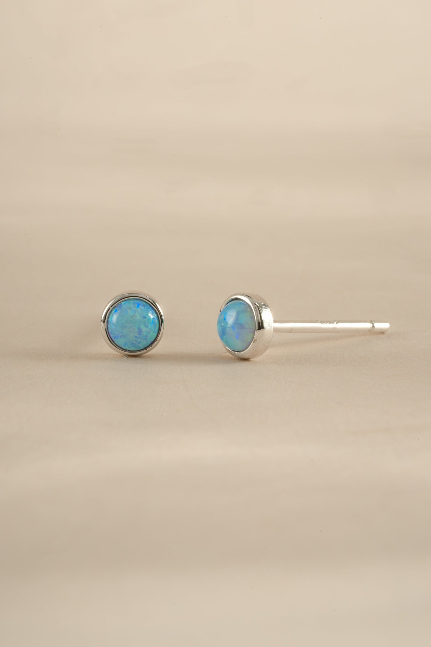 Blue Opal Studs
