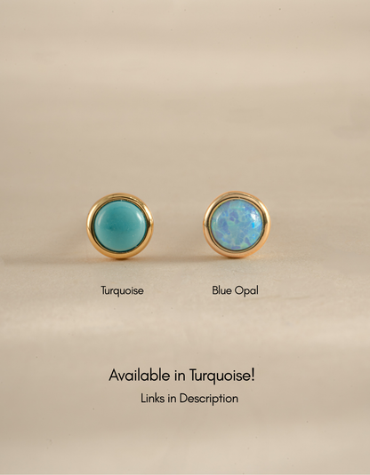 Blue Opal Studs