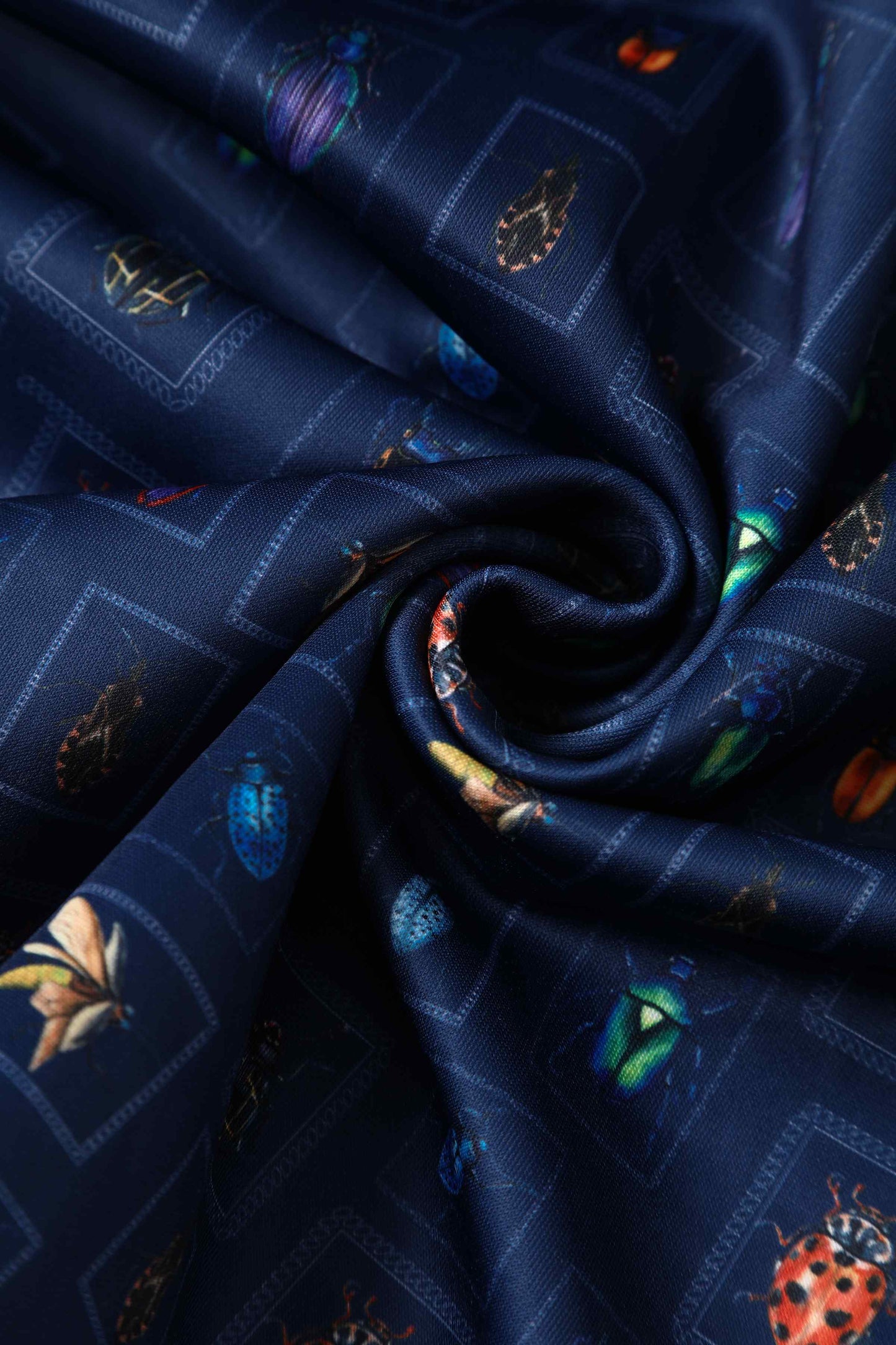 Amanda Navy Blue Bug Swing Dress