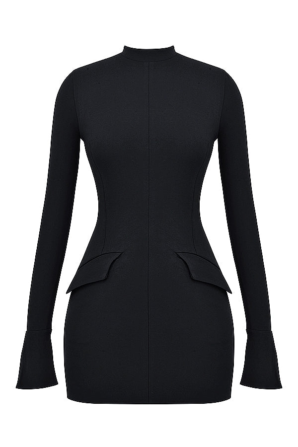 black mini dress