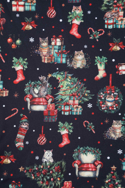 Lily Cats At Christmas Circle Dress