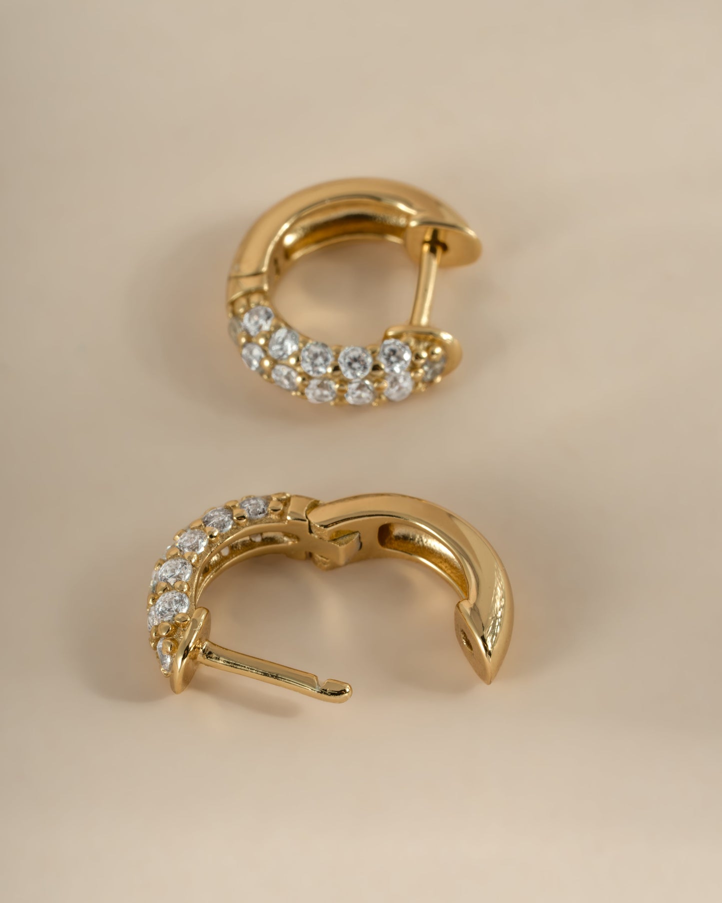Chunky Pavé Huggies