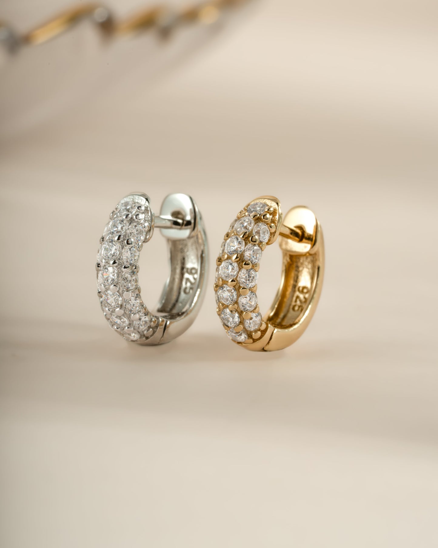 Chunky Pavé Huggies