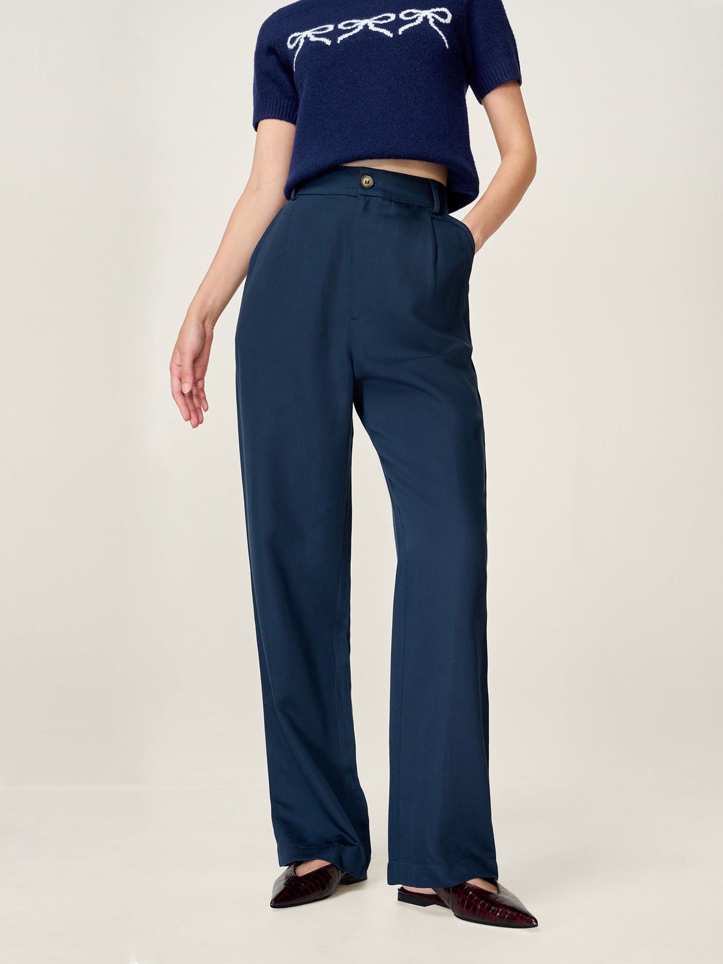 Cinnamon Trouser in Navy