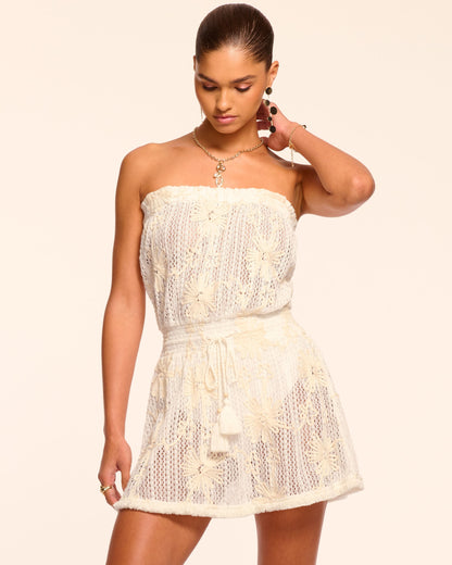 Lauryn Embroidered Coverup Mini Dress