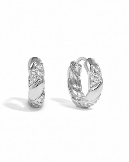 Studded Croissant Hoops