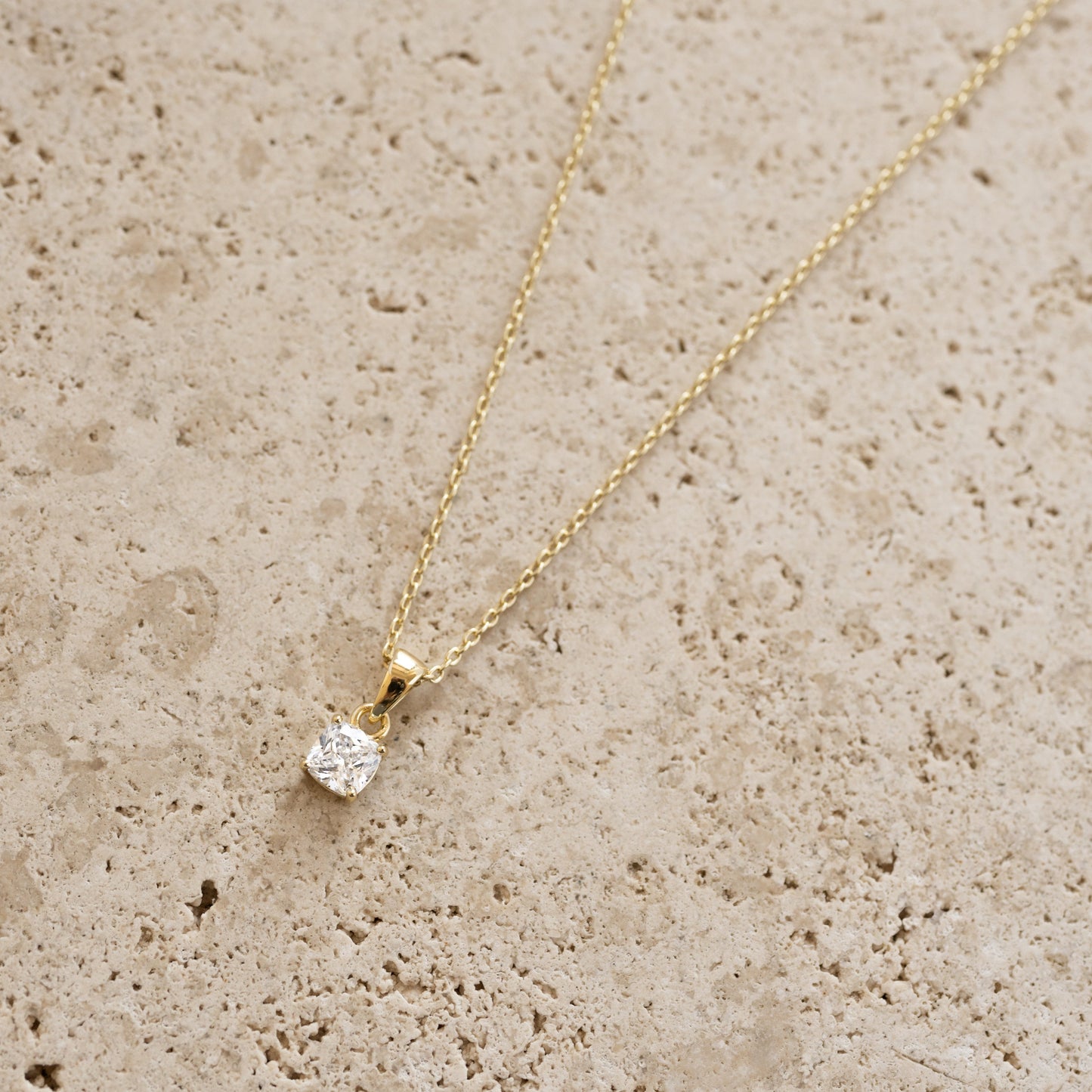 Cushion Diamond Necklace