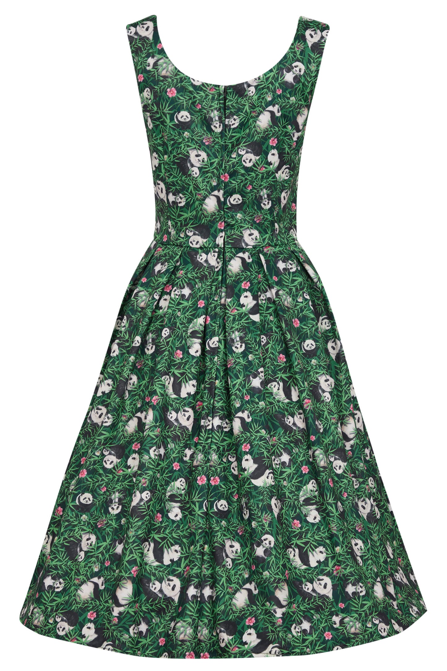 Amanda Panda & Bamboo Forest Print Swing Dress