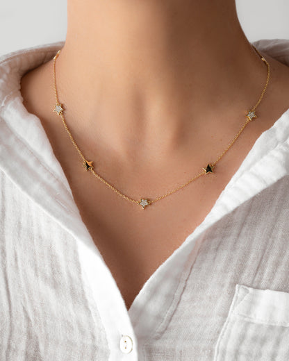 CZ Star Collar Necklace