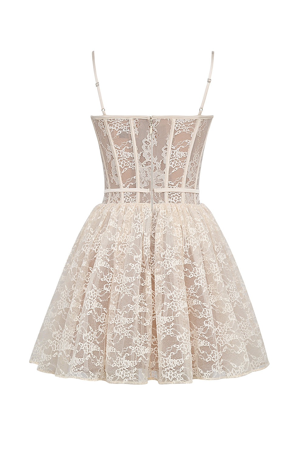 vintage cream lace mini dress