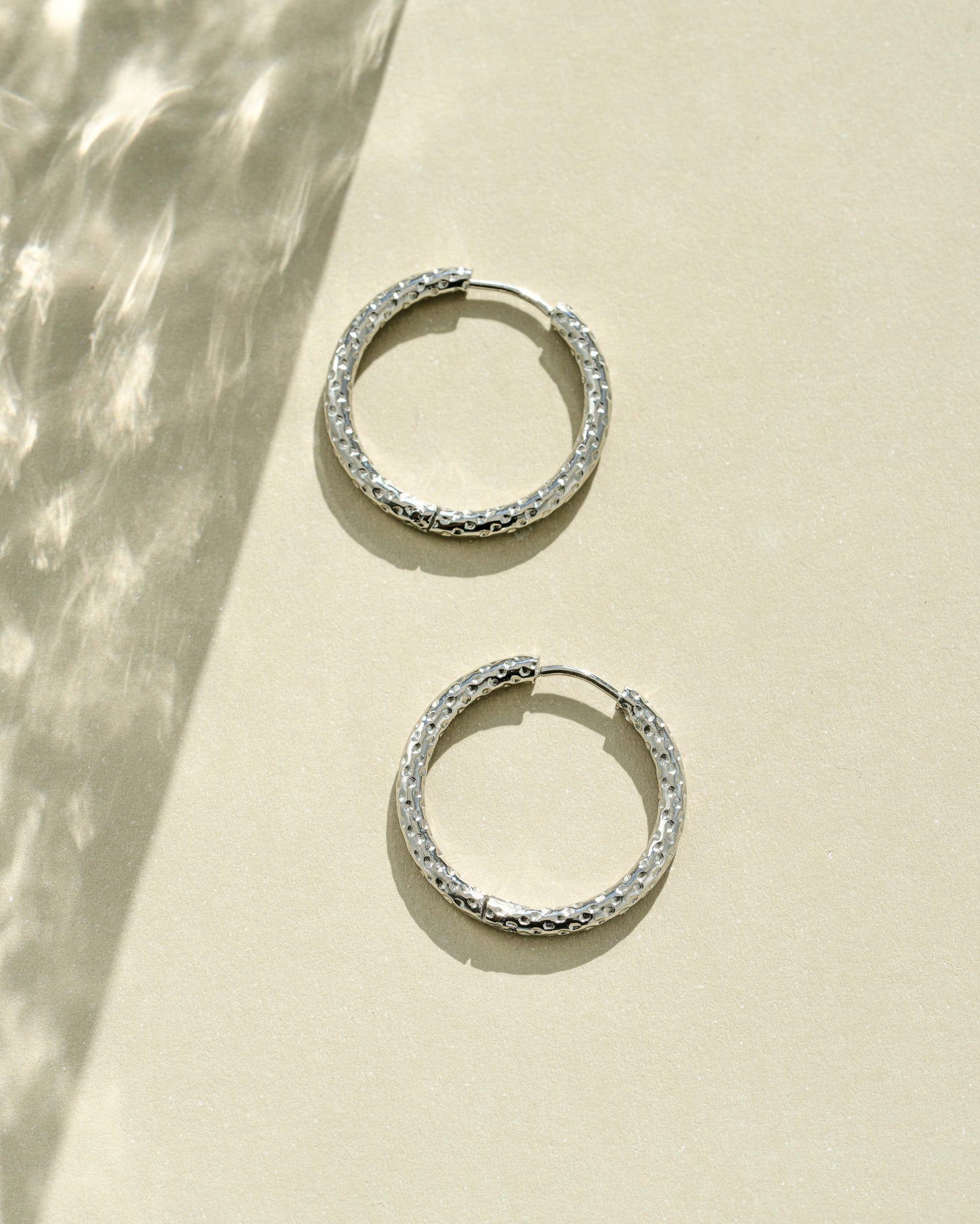 Violet Textured Hoops