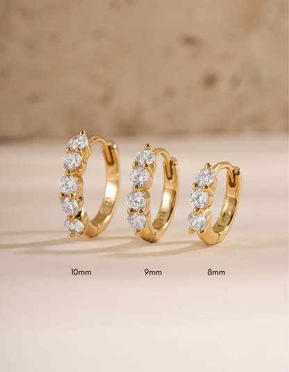9mm Stacy Hoop Earrings