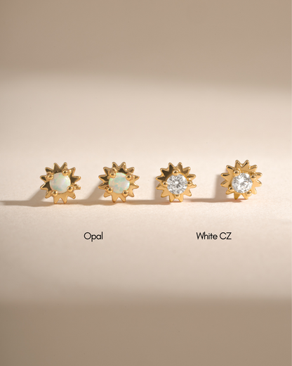 Opal Tiny Sunburst Studs