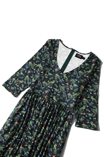 Billie Dinosaur Forest Long Sleeved Dress