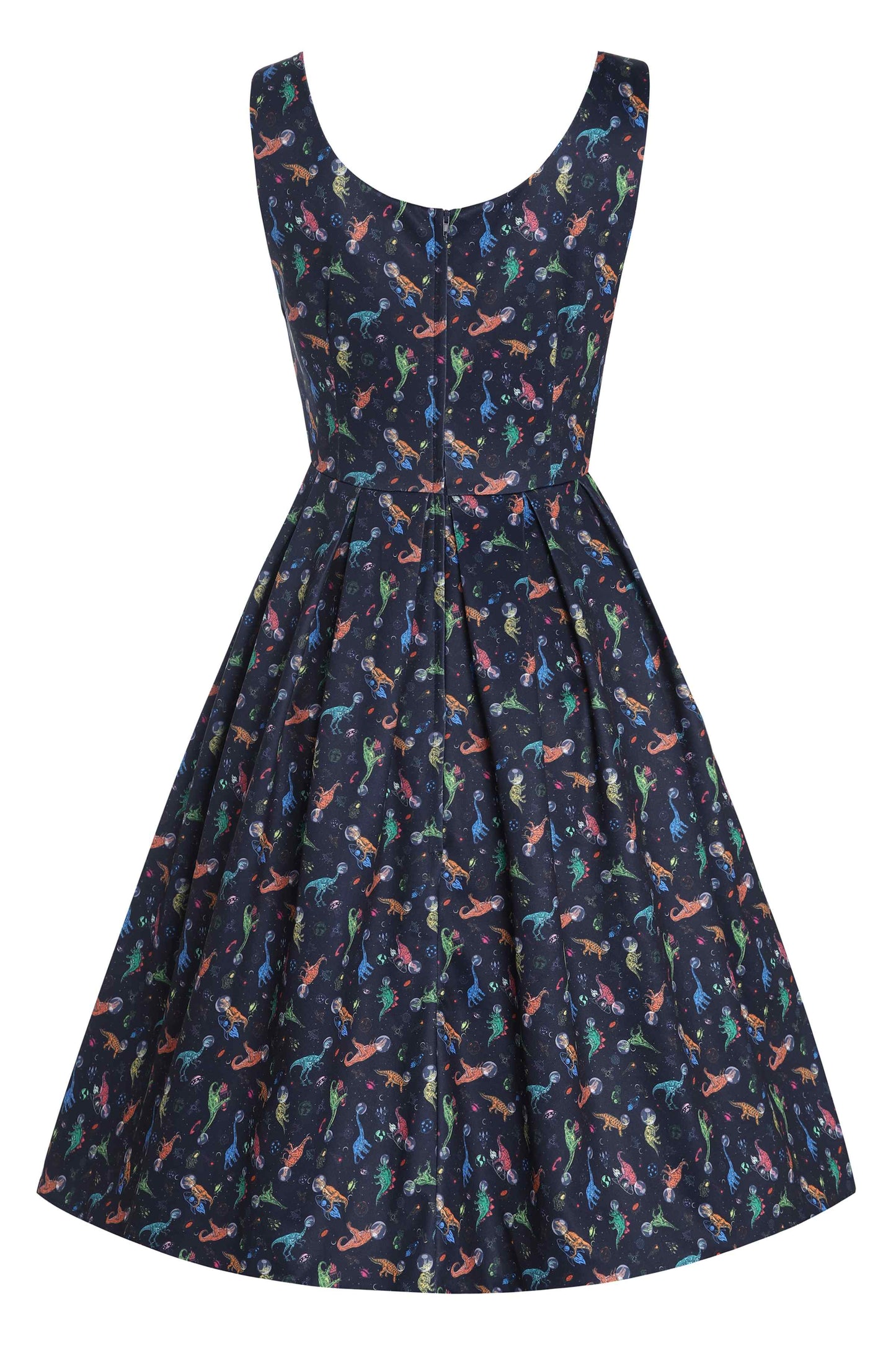 Amanda Dinosaur In Space Flared Dress