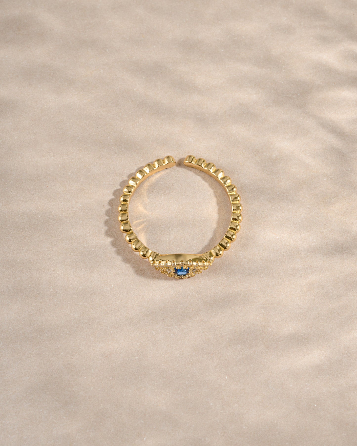 Adjustable Evil Eye Ring
