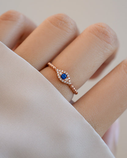 Adjustable Evil Eye Ring