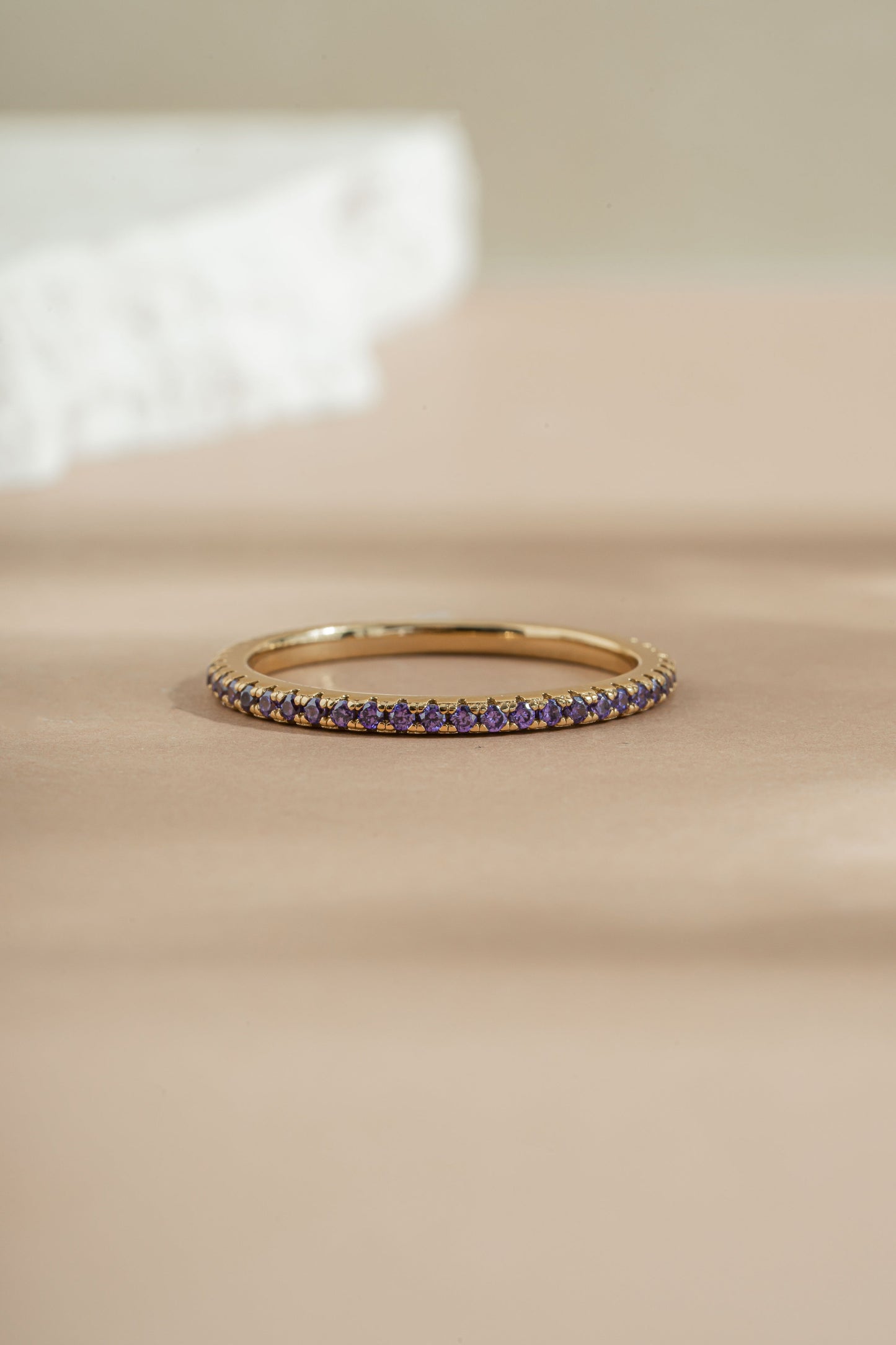 Amethyst Birthstone Eternity Ring