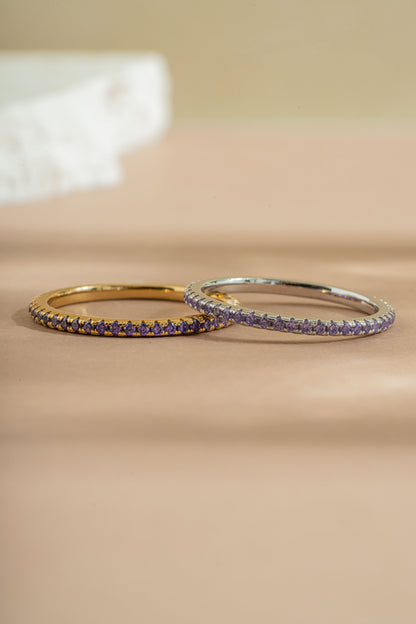 Amethyst Birthstone Eternity Ring