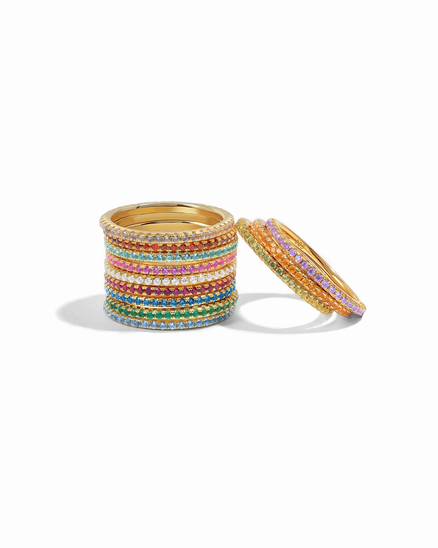 Citrine Birthstone Eternity Rings