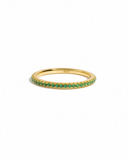 Emerald Birthstone Eternity Ring