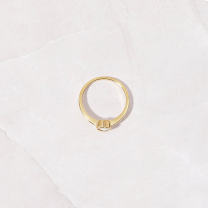 Bezel Heart Ring