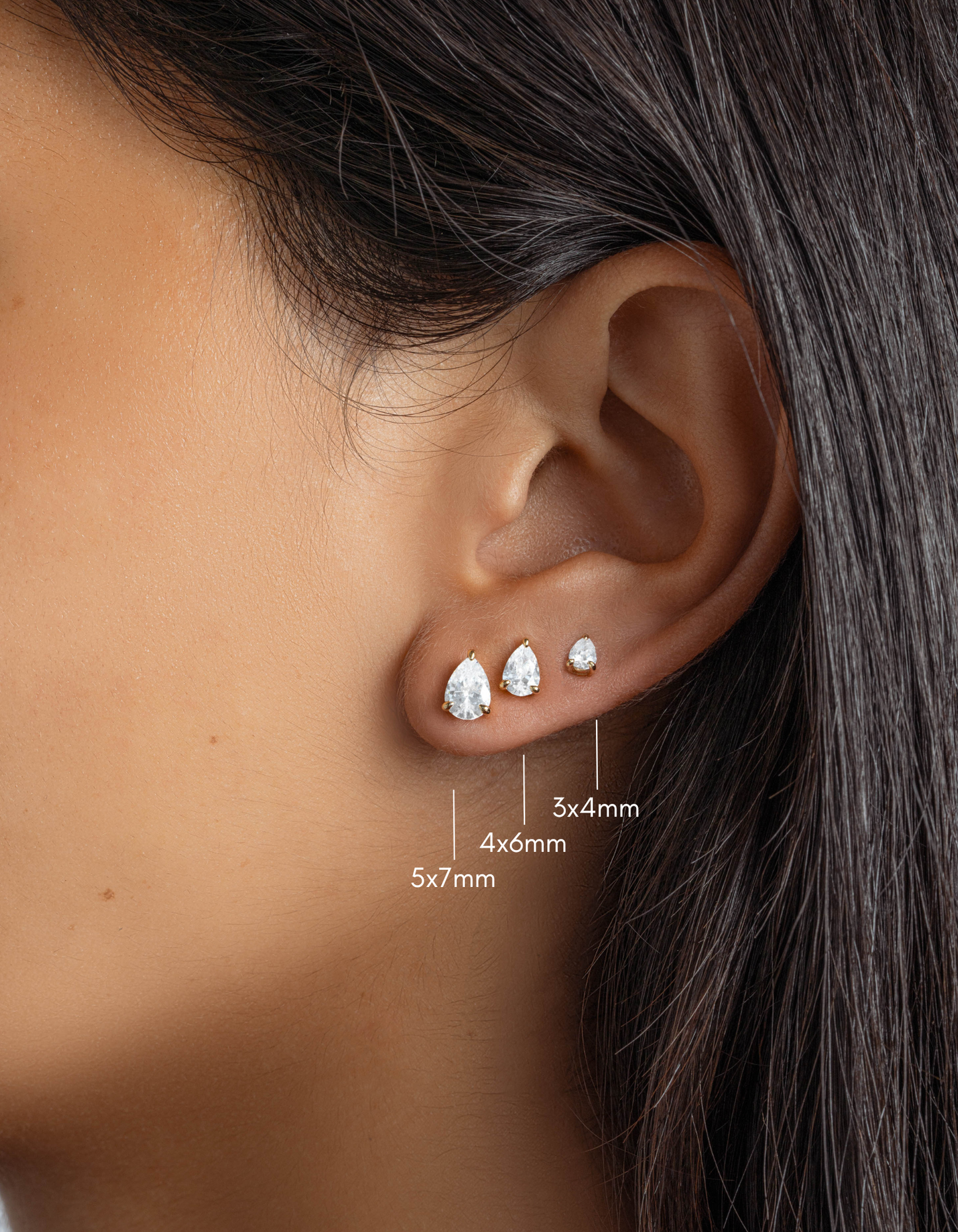 4x6mm Pear Studs