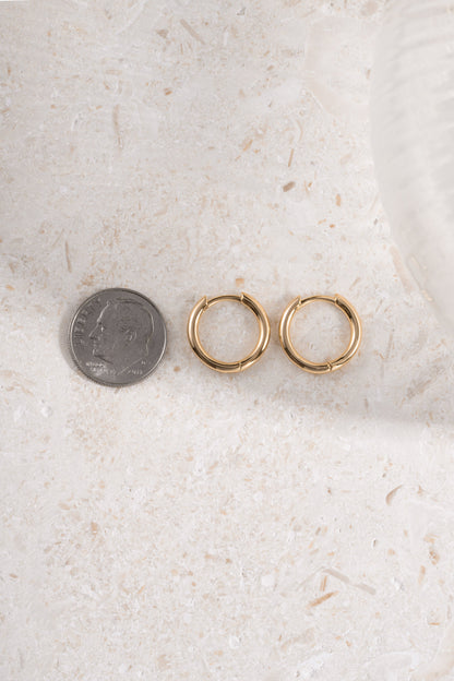 11mm Minimalist Small Hoop Earrings