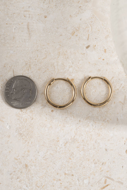 13mm Minimalist Small Hoop Earrings