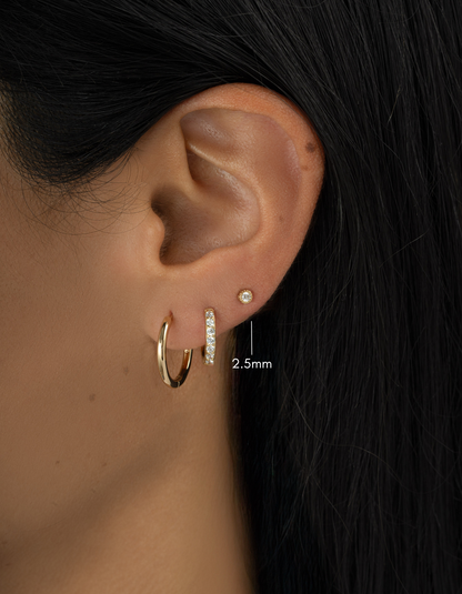 2.5mm Diamond Stud Earrings