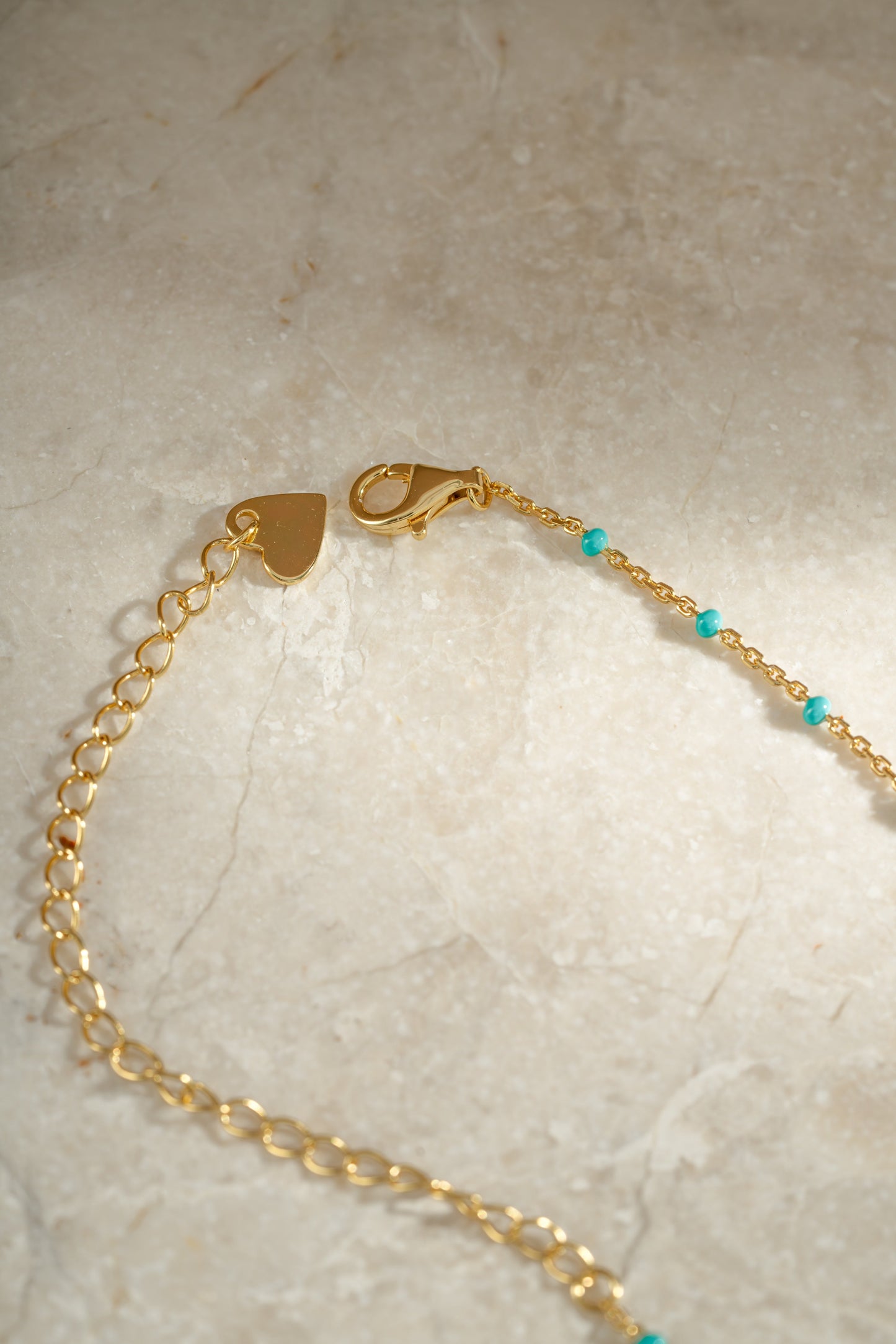 Turquoise Enamel Beaded Necklace
