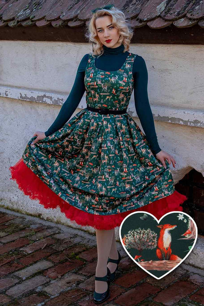 Amanda Green Woodland Fox & Deer Dress