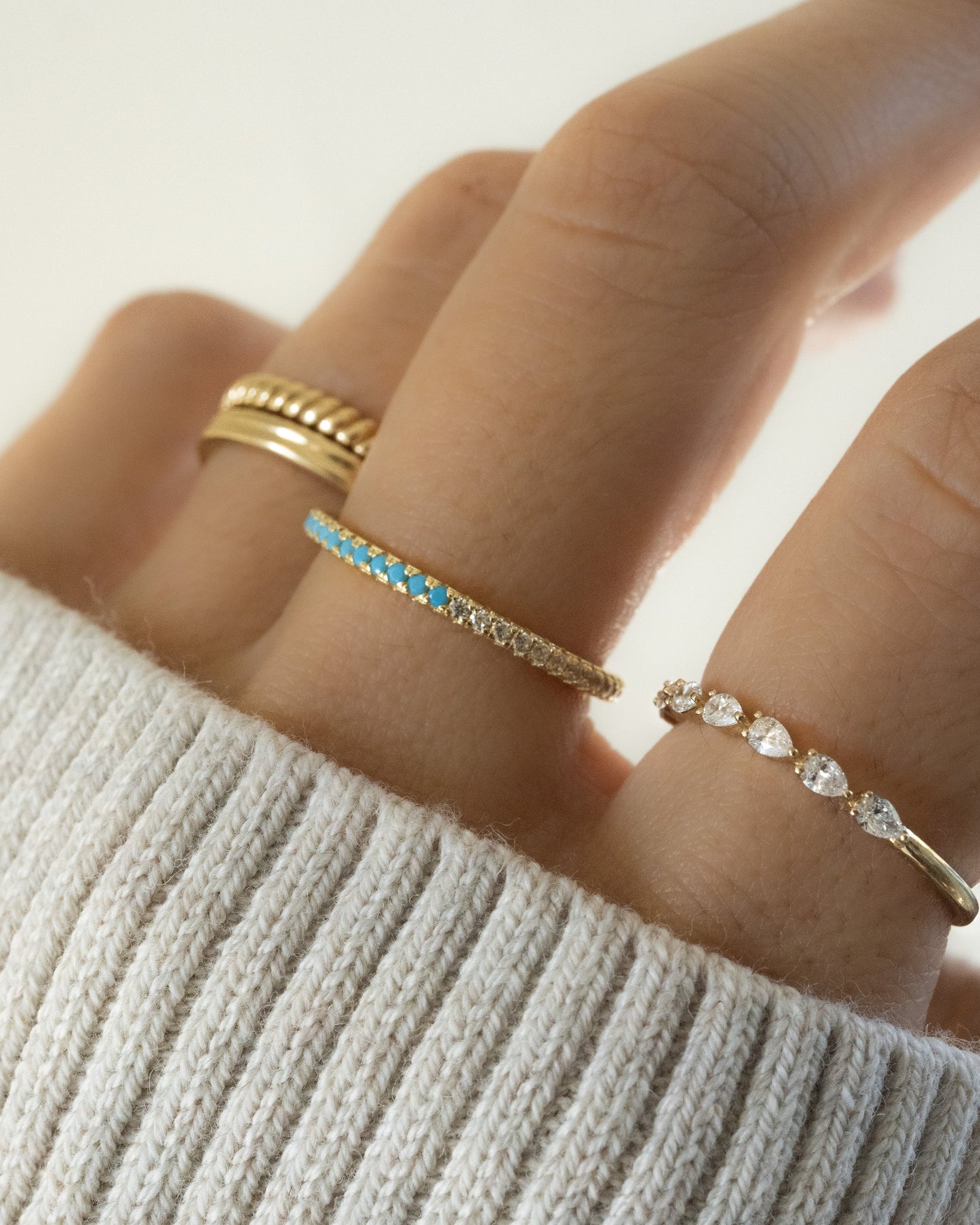 Turquoise & Diamond Eternity Ring
