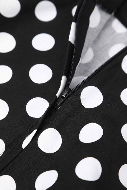 Maisie Black Polka Dot Full Circle Midi Skirt