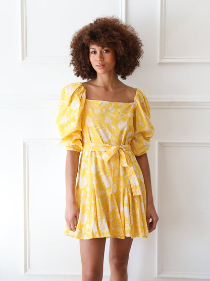 Anais Dress in Yellow Zinnia