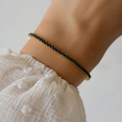 Black Tennis Bracelet