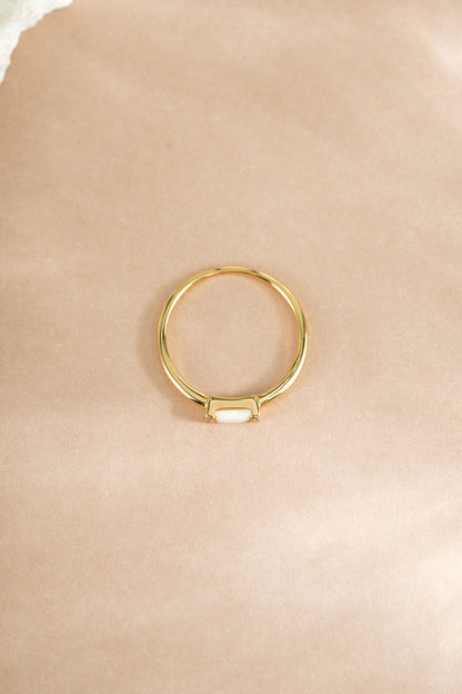 Opal Baguette Ring