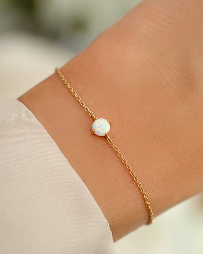 Solitaire Opal Bracelet