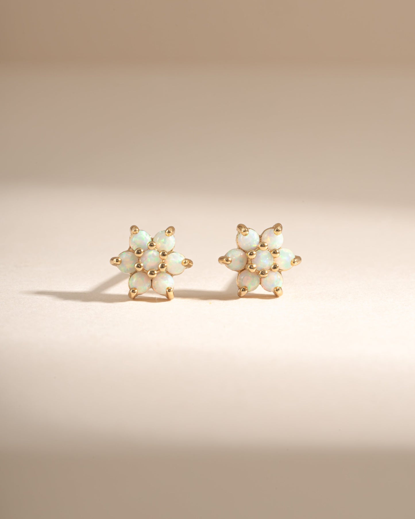 Opal Flower Studs