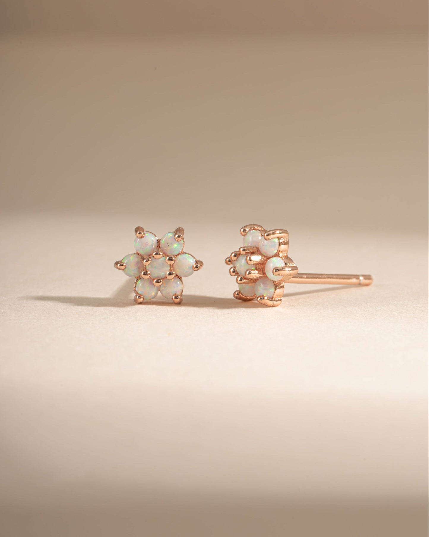 Opal Flower Studs