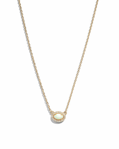 Opal Halo Necklace