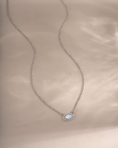 Opal Halo Necklace