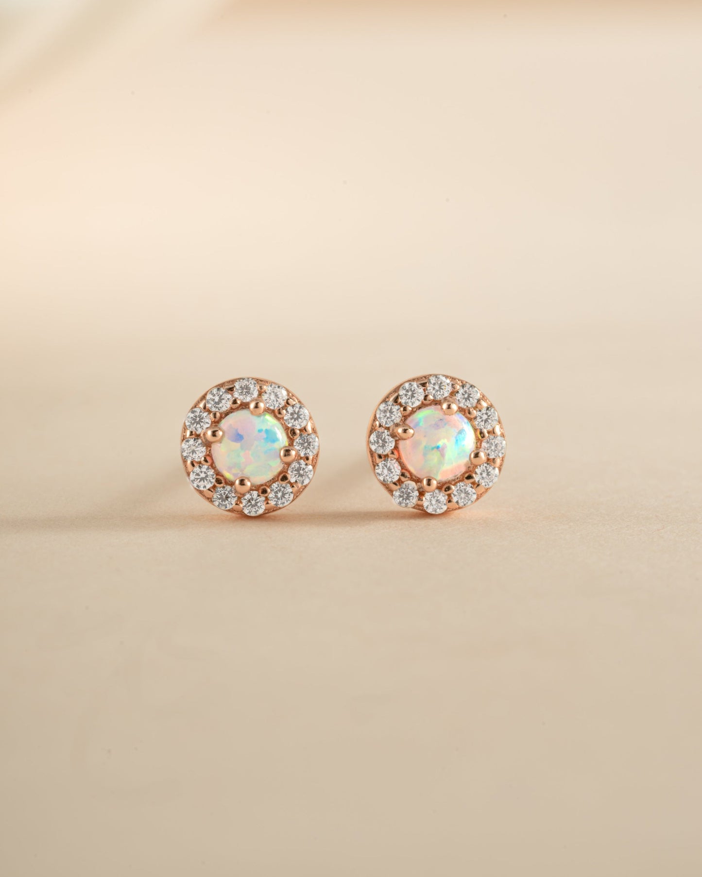 Opal Halo Studs