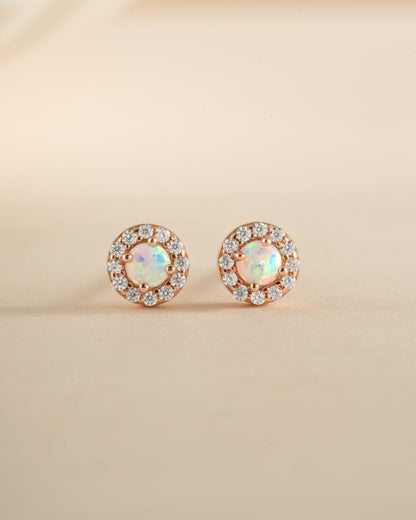Opal Halo Studs