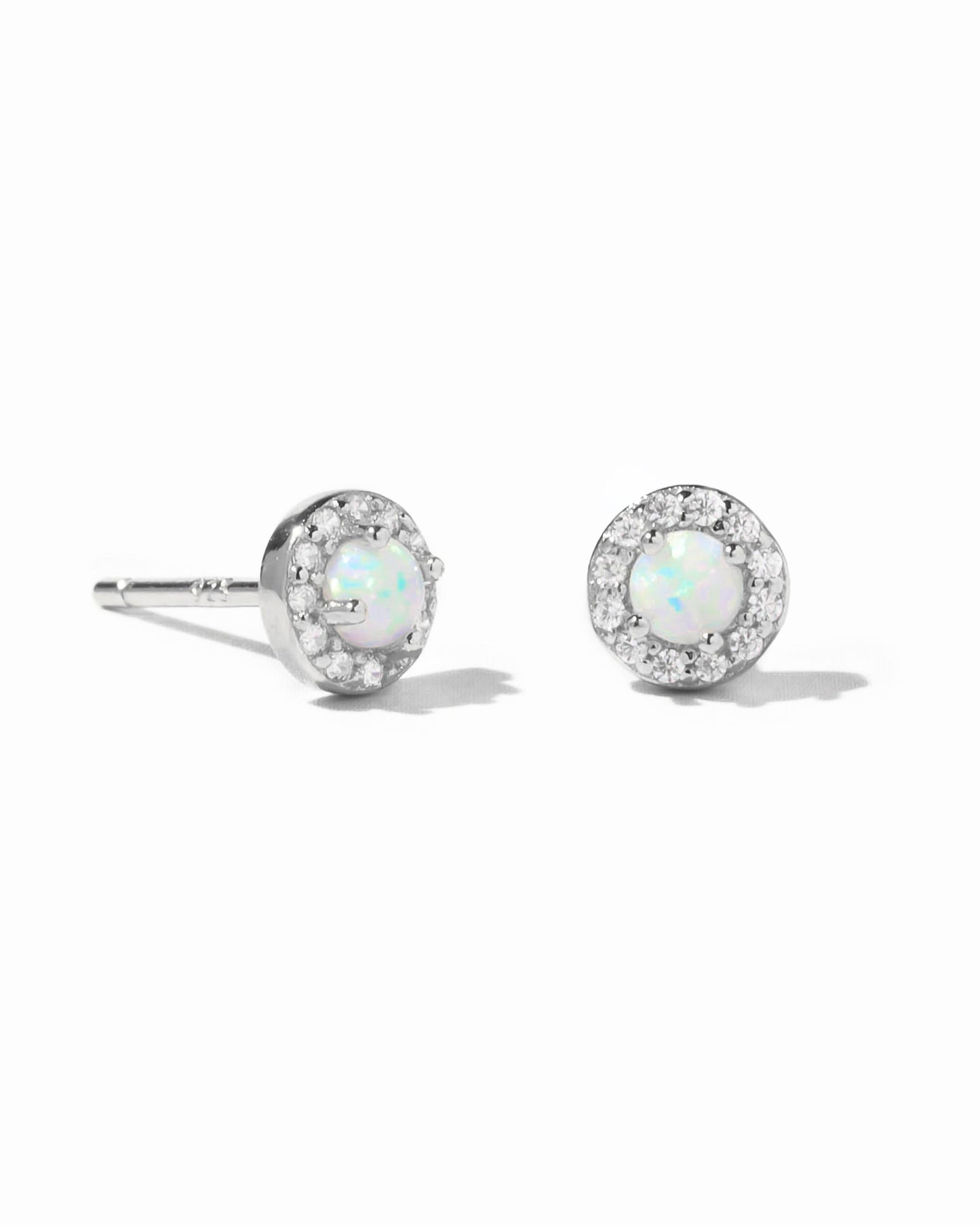 Opal Halo Studs