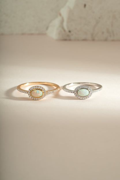 Opal Halo Ring