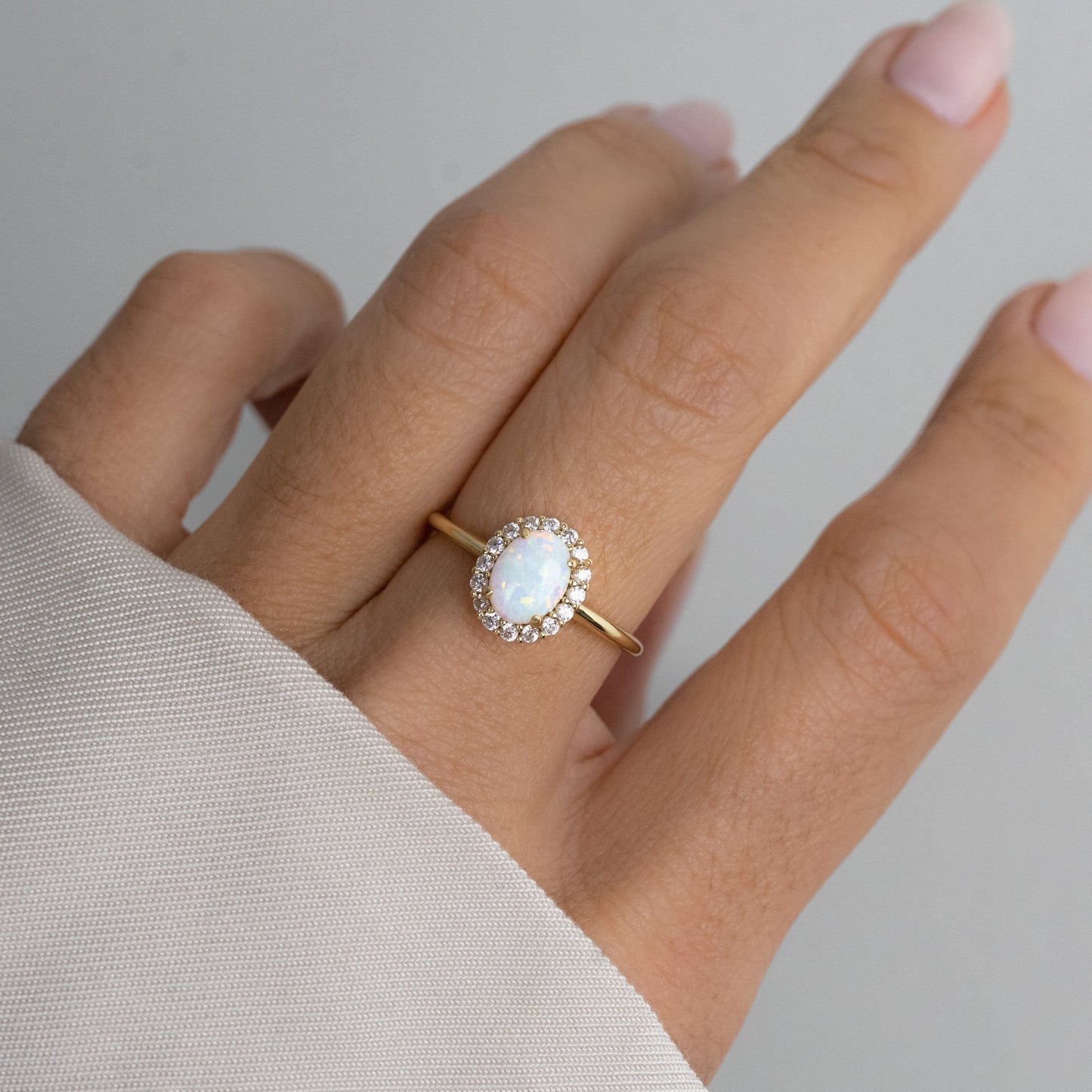 Oval Opal Ring